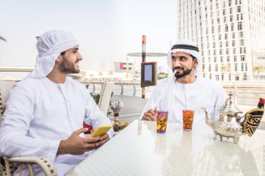 Two men with kandora in Dubai