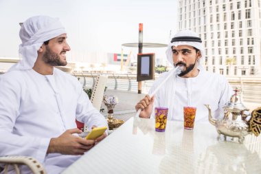 Two men with kandora in Dubai