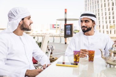 Two men with kandora in Dubai