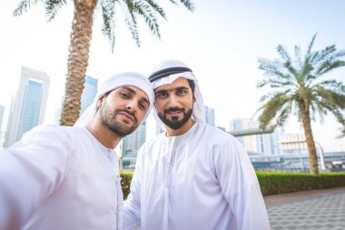 Two men with kandora in Dubai