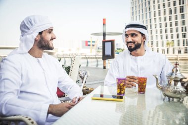 Two men with kandora in Dubai