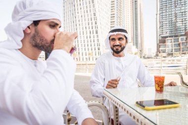 Two men with kandora in Dubai