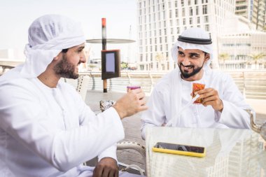 Two men with kandora in Dubai