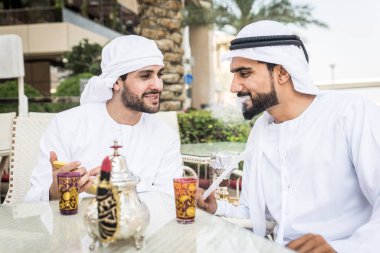 Two men with kandora in Dubai