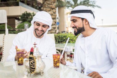 Two men with kandora in Dubai