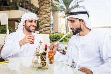 Two men with kandora in Dubai