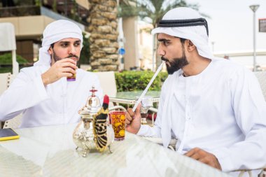 Two men with kandora in Dubai
