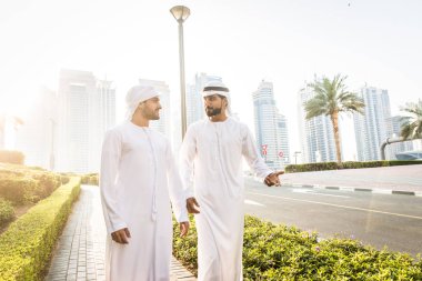 Two men with kandora in Dubai