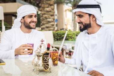 Two men with kandora in Dubai