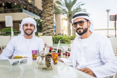 Two men with kandora in Dubai