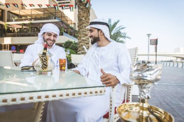 Two men with kandora in Dubai
