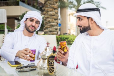 Two men with kandora in Dubai