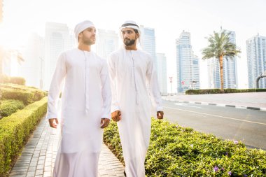 Two men with kandora in Dubai