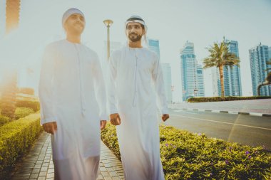 Two men with kandora in Dubai
