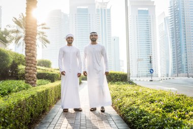 Two men with kandora in Dubai