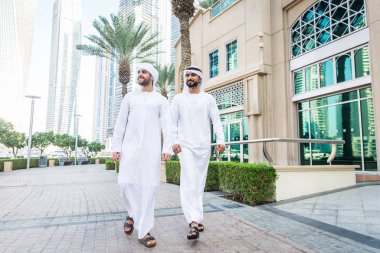 Two men with kandora in Dubai