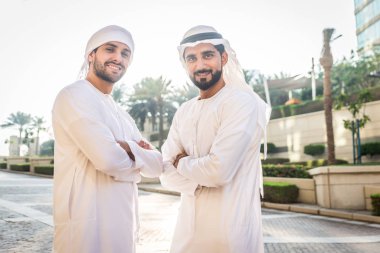 Two men with kandora in Dubai