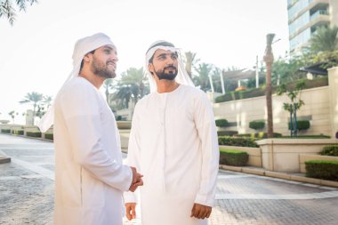 Two men with kandora in Dubai