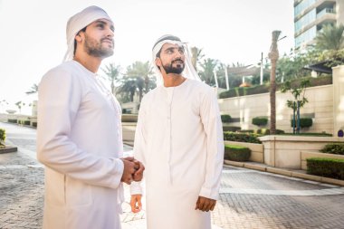 Two men with kandora in Dubai