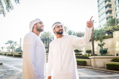 Two men with kandora in Dubai