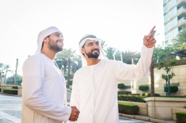 Two men with kandora in Dubai