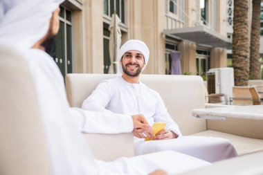 Two men with kandora in Dubai