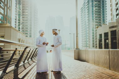 Two men with kandora in Dubai