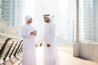 Two men with kandora in Dubai
