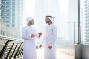Two men with kandora in Dubai