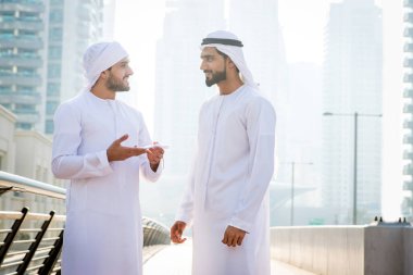 Two men with kandora in Dubai