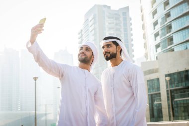 Two men with kandora in Dubai
