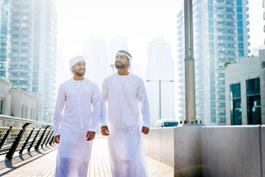 Two men with kandora in Dubai