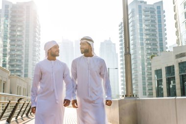 Two men with kandora in Dubai