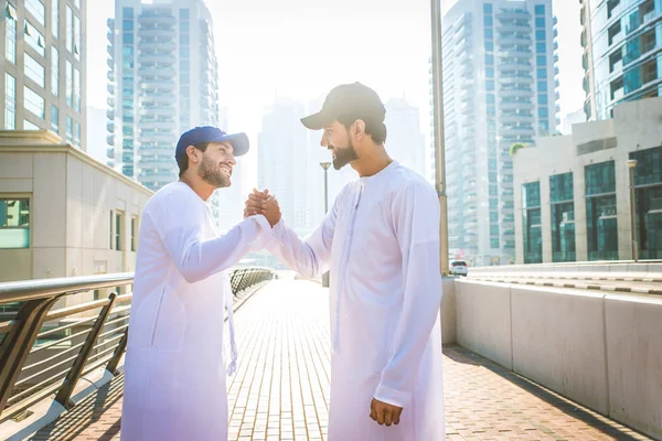 Two men with kandora in Dubai