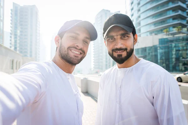 Two men with kandora in Dubai