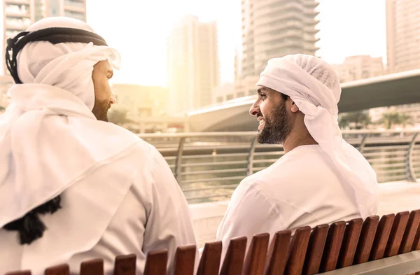 Two men with kandora in Dubai — 스톡 사진