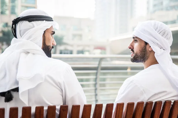 Two men with kandora in Dubai — 스톡 사진