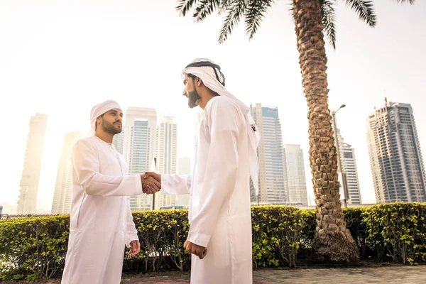 Two men with kandora in Dubai