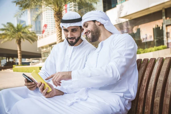 Two men with kandora in Dubai