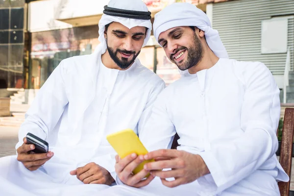 Two men with kandora in Dubai