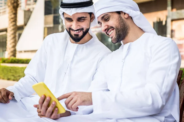 Two men with kandora in Dubai