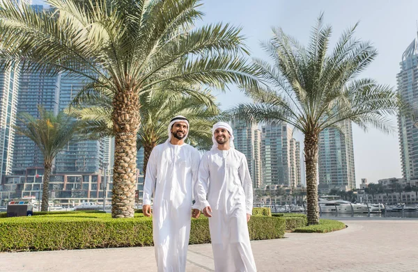 Two men with kandora in Dubai — 스톡 사진