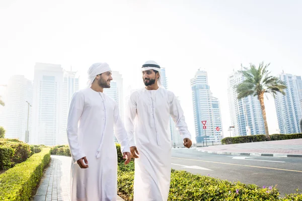 Two men with kandora in Dubai — 스톡 사진