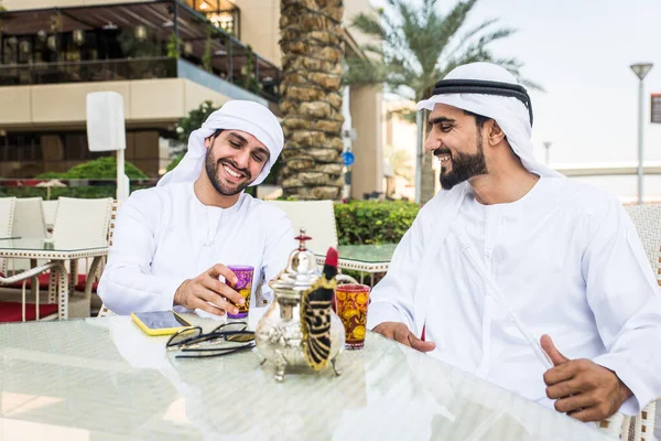 Two men with kandora in Dubai — 스톡 사진