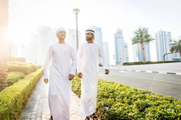 Two men with kandora in Dubai — 스톡 사진