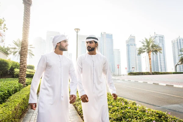 Two men with kandora in Dubai — 스톡 사진