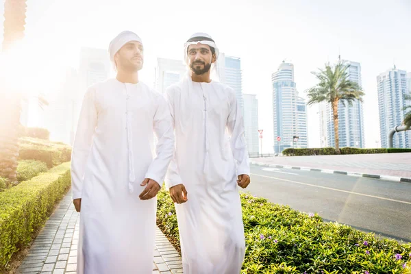 Two men with kandora in Dubai — 스톡 사진