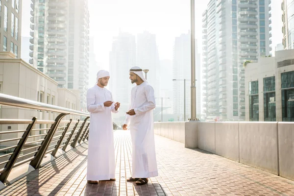 Two men with kandora in Dubai