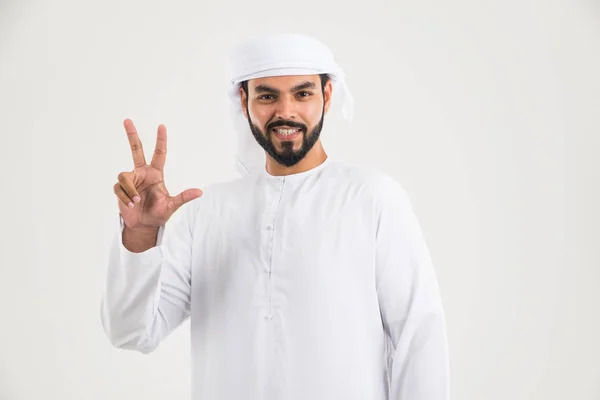 Emirates people in studio — Stockfoto