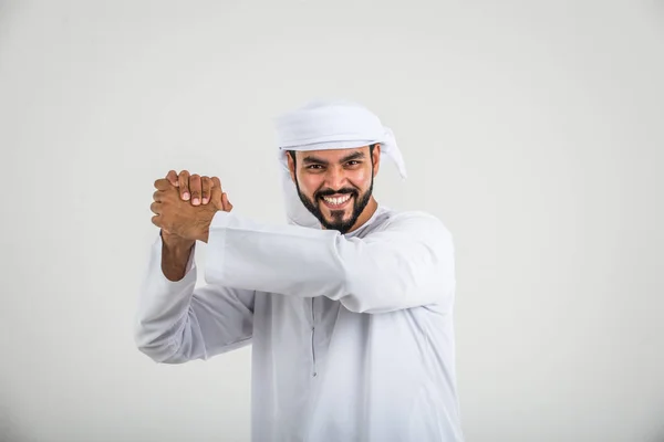 Emirates people in studio — Stockfoto